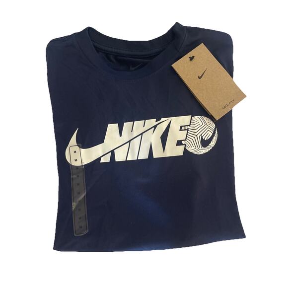 Nike Soccer Kids Training Dry Fit Tee Shirt Size M - Picture 1 of 3